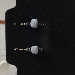 Bead & Faux Fur Earrings